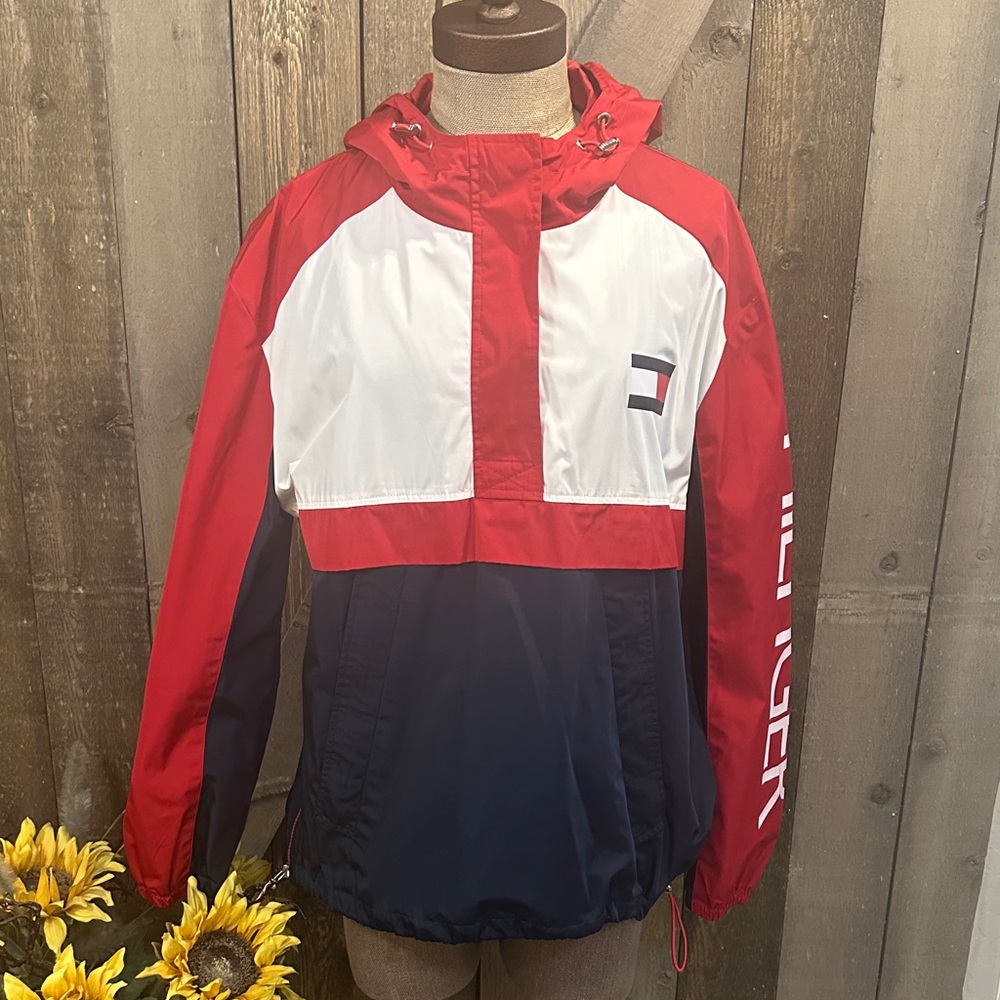 Tommy Hilfiger Colorblock Anorak Windbreaker Men’s M Streetwear 90s Style